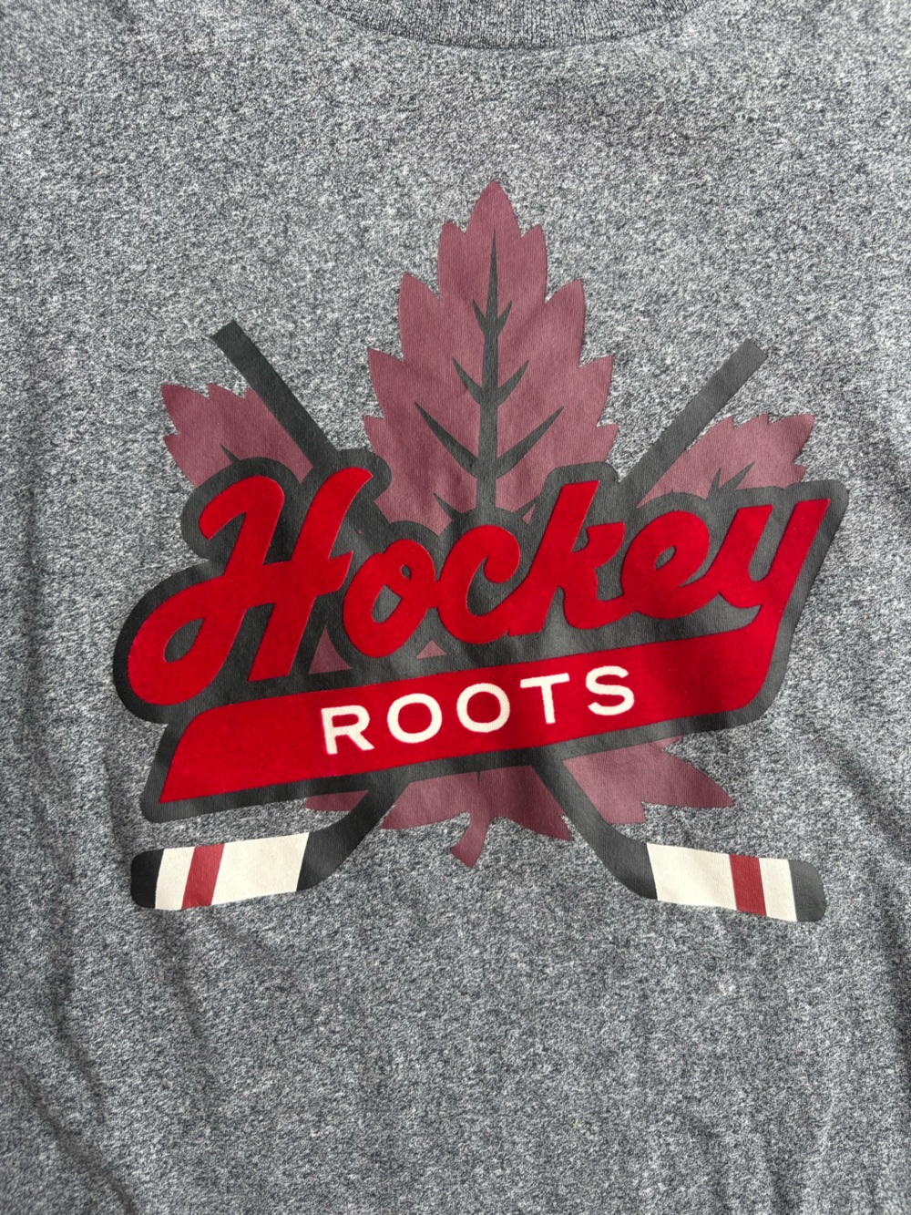 Roots Hockey Canada Maple Leaf Long Sleeve Graphic Tee Men’s Large